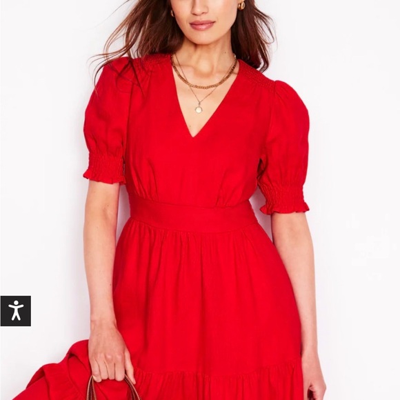 Boden Dresses & Skirts - Boden Chambray Puff Sleeve Dress